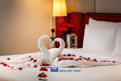 Bộ chăn ga gối trắng trơn 100% cotton T300 VP300T Đệm Việt Pháp