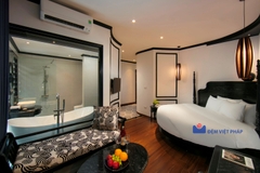 Bộ chăn ga gối trắng trơn 100% cotton T300 VP300T Đệm Việt Pháp