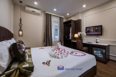 Bộ chăn ga gối kẻ sọc 65% cotton 35% polyester T250 VP250K  Đệm Việt Pháp