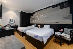 Bộ chăn ga gối kẻ sọc 65% cotton 35% polyester T250 VP250K  Đệm Việt Pháp