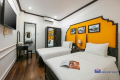 Bộ chăn ga gối kẻ sọc 65% cotton 35% polyester T250 VP250K  Đệm Việt Pháp