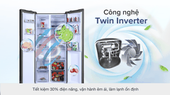 Tủ lạnh Aqua Inverter 480 lít AQR-S480XA(SG)