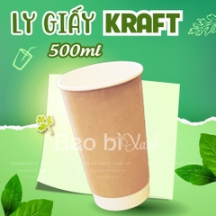 Ly giấy kraft 16oz - 500ml