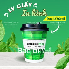 Ly giấy 9oz (270ml) in hình - 1PE