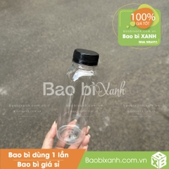 Chai nhựa 330ml miệng rộng nắp có đai