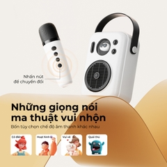 Loa Karaoke Bluetooth Mini SoundPEATS Hi Singing - Kèm 1 Micro | Connect AUX TF, Siêu Cute