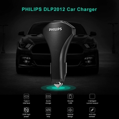 Sạc/Dock Sạc Xe Hơi Philips DLP2012 Quick Charge 3.0 cổng USB-C, Tích Hợp Đầu Phá Kính Thoát Hiểm