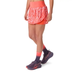 Quần short chạy bộ ASICS ROAD ALL OVER PRINT 2 trong 1 3.5IN Nữ - 2012D077.700