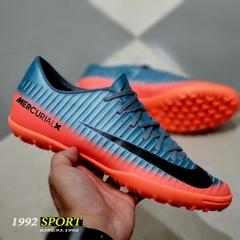 Giày Bóng Đá Nike Mercurial Vic 6 CR7 Xám Cam Lưỡi Gà Liền TF