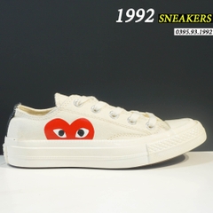 Giày Sneakers Converse Chuck 70s x CDG Cổ Thấp Trắng