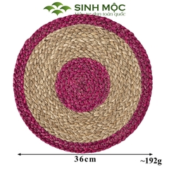 Lót ly bằng cói tự nhiên, lót cốc, lót bàn ăn, lót bát đĩa Sinh Mộc - M2001