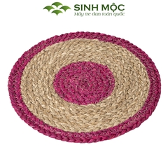 Lót ly bằng cói tự nhiên, lót cốc, lót bàn ăn, lót bát đĩa Sinh Mộc - M2001