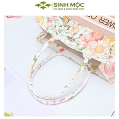 Túi tote, túi canvas, túi tote vải, túi hình hoa, Sinh Mộc - M3048
