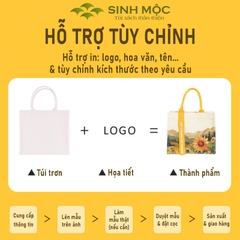 Túi xách canvas hoa hướng dương túi vải chống nước thời trang năng động – M3078 (hướng dương)