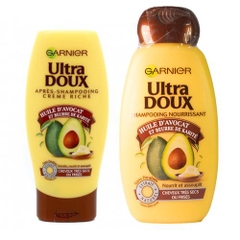 BỘ DẦU GỘI XẢ TINH CHẤT BƠ GARNIER ULTRA DOUX - NGA