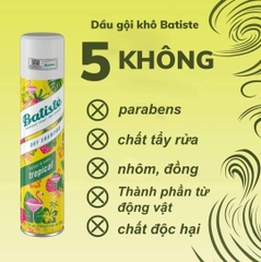 Dầu Gội Khô Batiste Hương Hoa Thiên Nhiên Dịu Nhẹ 200ml Dry Shampoo Cherry