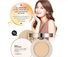 PHẤN NÉN SIÊU MỊN GOLD COLLAGEN AMPOULE TWO WAY PACT THE FACE SHOP