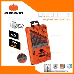 Bộ 13 mũi khoan sắt HSS Pumpkin - 16132