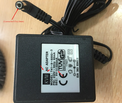 Adapter 9V 600mA KVM T41-9-600D-3 Connector Size 5.5mm x 2.1mm