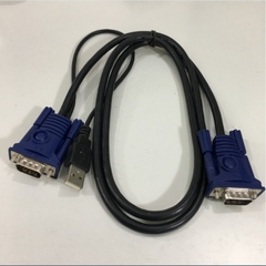 Cáp Điều Khiển MT-VIKI Cable KVM Switch 3 in 1 VGA USB Black Length 1.5M