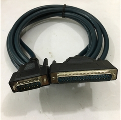 Cáp Điều Khiển RS232 DB37 Male to DB15 Male 2 Row 15Pin 28AWG E164571 Cable PVC Green Length 3M