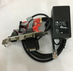 Bộ Cáp Điều Khiển Newland Barcode Scanner 3 in 1 Cable RS232 to RJ50 10Pin Adapter DC 5V Card Express Unitek Y-7504 2 Port RS232 Serial For Computer Desktop Length 1.8M