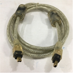 Cáp IEEE 1394a FireWire Cable 4 Pin to 4 Pin Hàng Chất Lượng Cao PowerSync E119932-T AWM STYLE 20276 80°C 30V VW-1 Tốc Độ Truyền Dữ Liệu Lên Tới 400Mb / giây Clear Color Length 1.5M
