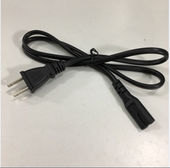 Dây Nguồn Số 8 HONGLIN HL-019S HL-026J 2-Prong AC Power Cord C7 7A 125V 2x0.75mm For Printer or Adapter Cable FLAT PVC Black Length 90Cm