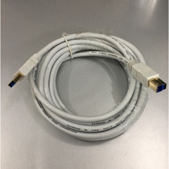 Cáp Kết Nối Máy Scanner USB 3.0 Type A to B Male SuperSpeed Tấc Độ Cao Chính Hãng NETmate Cable E228846 AWM 20276 80C 30V White Length 5M