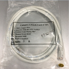 Dây Nhẩy Juniper GIGASPEED UTP Cat6 Patch Cord Straight Through Cable White Length 2.1M