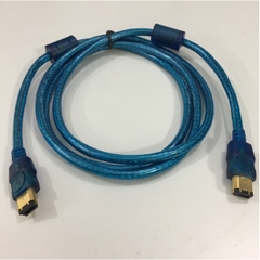 Cáp IEEE 1394a FireWire Cable 6 Pin to 6 Pin Hàng Chất Lượng Cao E318309 AWM STYLE 20276 80°C 30V VW-1 Tốc Độ Truyền Dữ Liệu Lên Tới 400Mb / giây Blue Length 1.5M