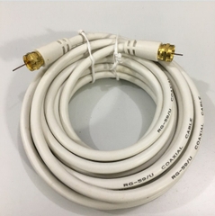 Cáp Kết Nối  Steren 205-015BK RG59 Coaxial Cable 6 FT 1XF Connector Both End RG-59 Gold Tips Coax Jumper Cable TV Video Extension Audio Plug Hook Up 75 Ohm Length 4.5M