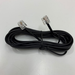 Dây Line Điện Thoại 1.5M 3.3ft Telephone 2 Wire RJ11 Male Cross Pinned Telephone Line Patch Cord BLack Cable