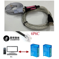 Cáp 3M 10ft Cable FTDI Chip USB to RJ12 6 Pin 6P6C For Leadshine Stepper Motor Drive witch Computer RS232 Communication
