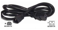 Dây Nguồn Server E-JUN Power Cord IEC 320 C19 To IEC 320 C14 16A / 10A 250V 3x2.5mm² For APC UPS PDU Server Rack Length 2.5M