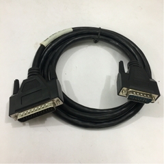 Cáp Điều Khiển RS232 DB25 Male to DB15 Male 2 Row 15Pin 28AWG Cable Black Length 1.5M