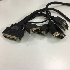 Cáp Kết Nối DB25 Male to 2 Port DB15 Male Female Và 2 Port VGA Male Female