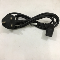 Dây Nguồn Longwell LP-61L LS-60L Chuẩn 3 Chấu Có Cầu Chì Chữ L Vuông Góc 90 Độ AC Power Cord BS1363 to C13 Right Angle 10A 250V 3X0.75mm Length 1.9M