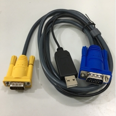 Cáp Điều Khiển ATEN 2L-5202UP Cable KVM Switch 3 in 1 VGA USB Black Length 1.8M