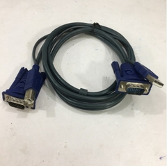 Cáp Điều Khiển KVM Switch Cable 15 Pin VGA Male to Male USB A/B Cable Cord For Aten Belkin TrippLite IOGear KVM Switch Black Length 1.5M