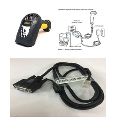 Cáp Máy Quét Symbol DS3508  Barcode Scanner CBA-R37-C09ZAR Cable RS232 to RJ50 10Pin Cable with DC Power Length 1.8M
