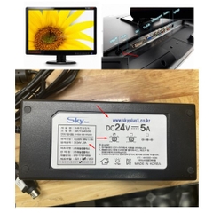 Adapter 24V 5A 120W SKY24500 Connector Size 4 Pin Mini Din 10mm For Monitor FIRST FS-H240 LED 24”