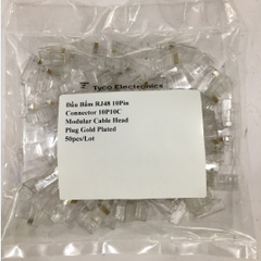 Đầu Bấm RJ48 10Pin Connector 10P10C Modular Cable Head Plug Gold Plated 50pcs/Lot