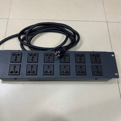 Thanh Nguồn Điện PDU 2U Rack Universal 12 Way UK Outlet Công Suất Max 20A to NEMA 6-20P Plug Power Cord Length 3x3.31mm² Length 3M