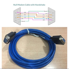 Cáp RS232 DB9 Male to DB9 Female Multicore Null Modem Cable with Handshake Length 3M