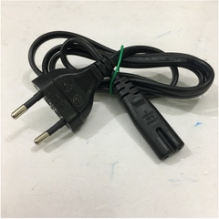 Dây Nguồn Số 8 I-SHENG SP-021A IS-033 Chuẩn 2 Chân Đầu Tròn AC Power Cord Schuko CEE7/16 Euro Plug to C7 2.5A 250V 2x0.5mm For Printer or Adapter Cable PVC Black Length 1M