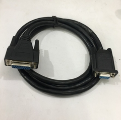 Cáp Điều Khiển RS232 DB9 Female to DB15 Female 2 Row 15Pin 28AWG Cable Black Length 1.5M