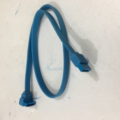 Cáp Dữ Liệu GIGABYTE Fe Original DATA SATA III 6Gbps 7 Pin 90 Degree Left Angle to Straight 7 Pin Cable PVC Blue Length 40Cm