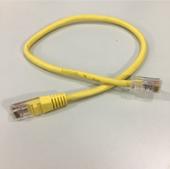 Dây Nhẩy Cat5e UTP PVC CM Ethernet Network Patch Straight Through Cable Yellow Length 50Cm