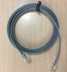 Cáp Điện Thoại Mỏng Dẹt Telephone Polycom RJ12 6P6C to RJ12 6P6C 26AWG Flat Grey Length 2M